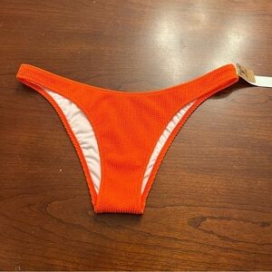 Women’s new VS PINK Orange high rise bikini bottoms size Large L